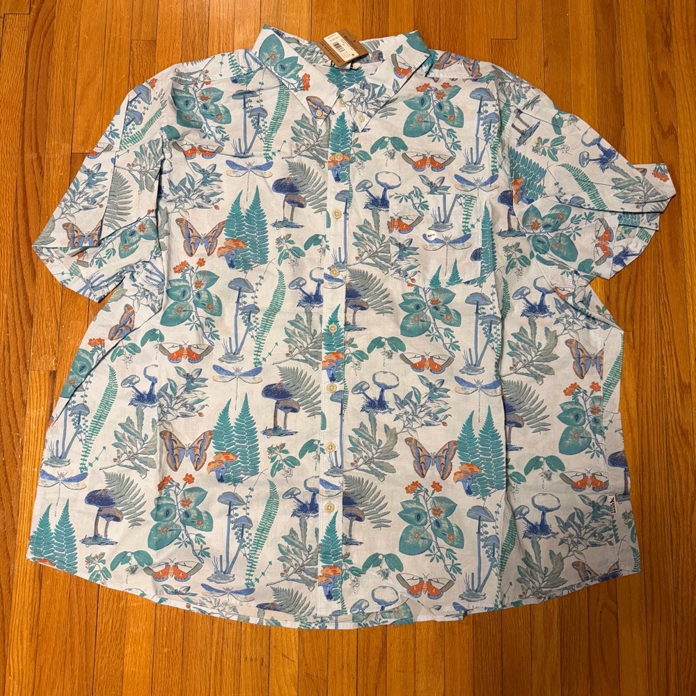 Eddie Bauer Botanical Print Short Sleeve Shirt